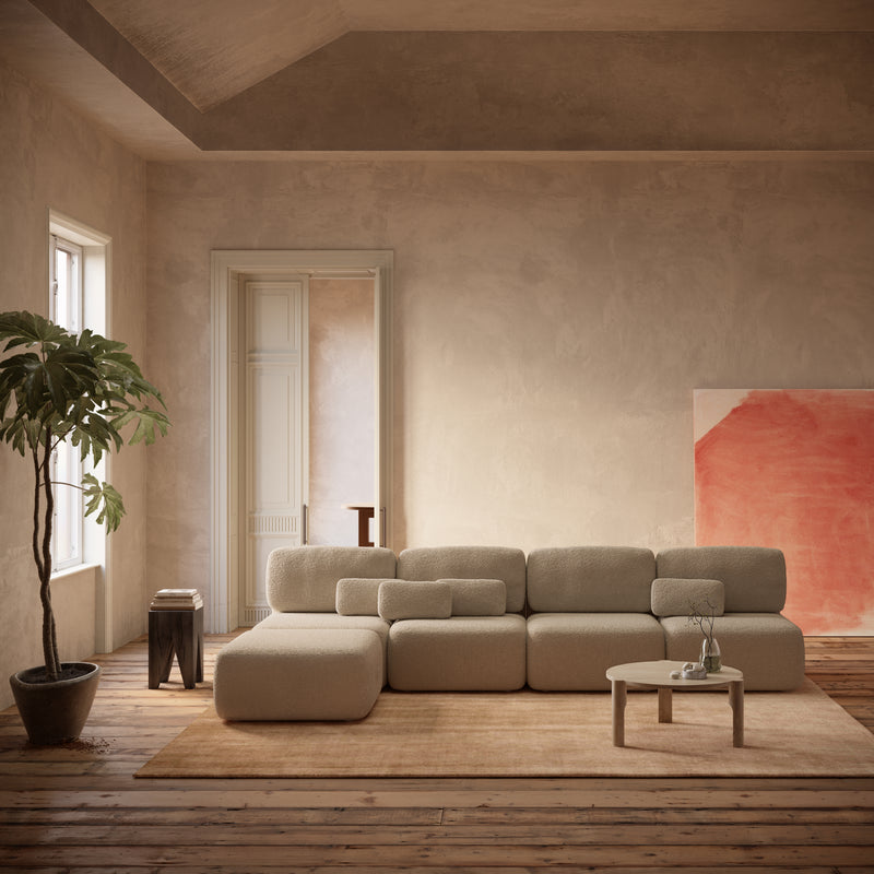 Beige sofa cushions: Creating warm and cozy environments