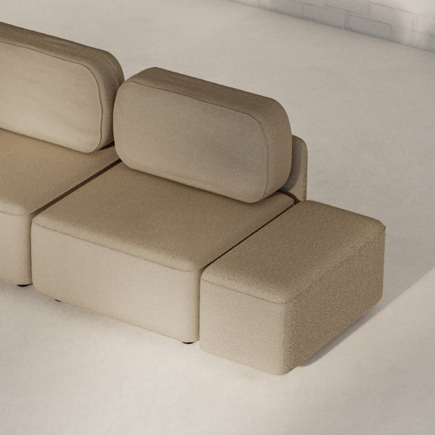 Mini Puff de 1 modulos beige