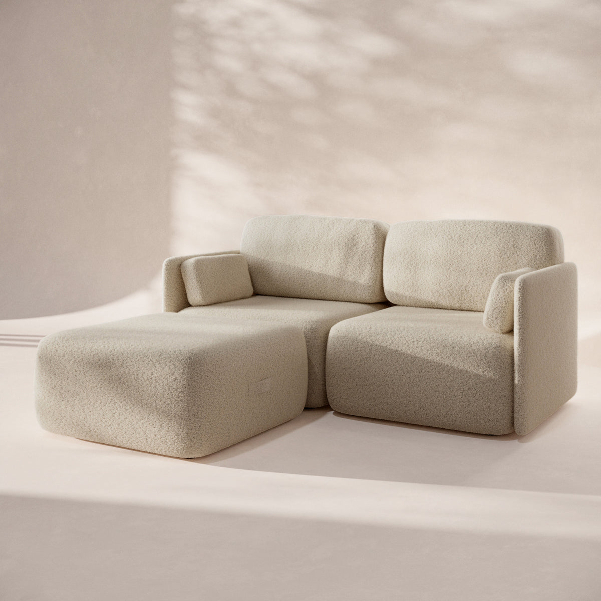 Puff de 2 modulos beige - Pummba I